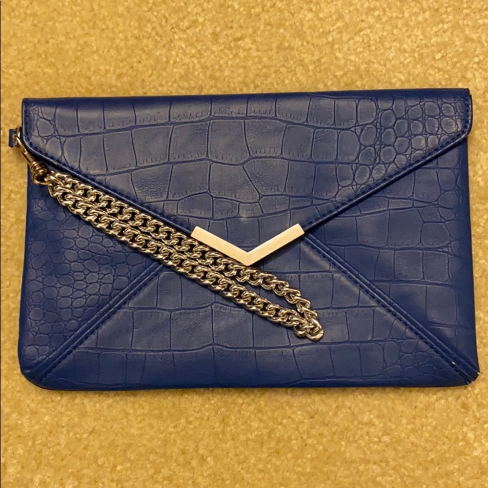 Blue Clutch from Express